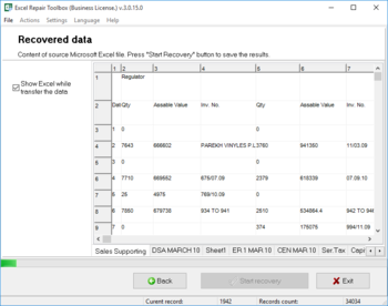 Excel Repair Toolbox screenshot 3