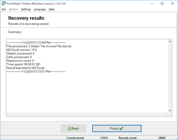 Excel Repair Toolbox screenshot 4