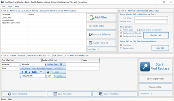 Excel Search & Replace Batch screenshot