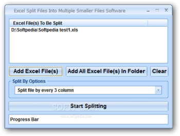 Excel Split Files Into Multiple Smaller Files Software screenshot