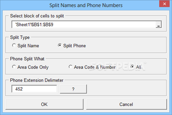 Excel Split Names and Phone Numbers Software screenshot 2