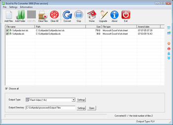 Excel to Flv Converter 3000 screenshot