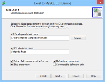 Excel to MySQL screenshot 3