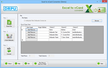 Excel to vCard Converter screenshot