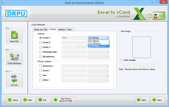 Excel to vCard Converter screenshot 3
