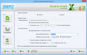 Excel to vCard Converter screenshot 6