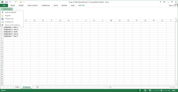 Excel-Tool Split Excel Sheet screenshot