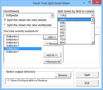 Excel-Tool Split Excel Sheet screenshot 3