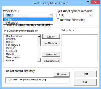 Excel-Tool Split Excel Sheet screenshot 4