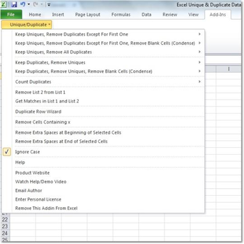 Excel Unique & Duplicate Data Remove Software screenshot