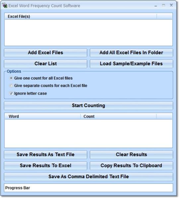 Excel Word Frequency Count Software screenshot