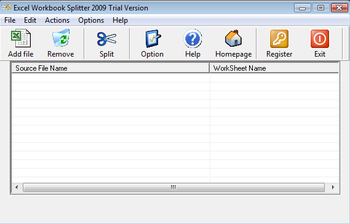Excel Workbook Splitter screenshot