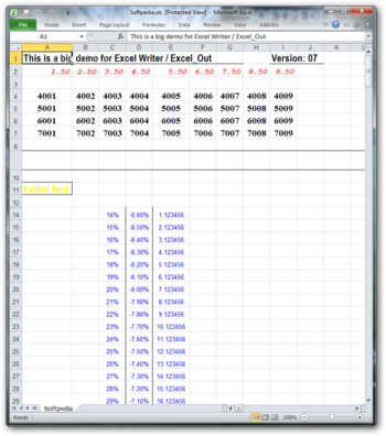 Excel Writer screenshot