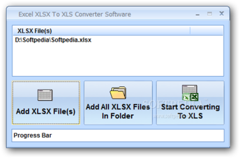 Excel XLSX To XLS Converter Software screenshot