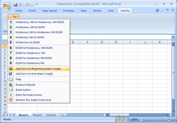 Excel Zip Codes Convert, Lookup & Format Software screenshot
