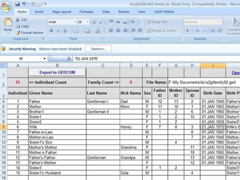Excel2GED-family.xls screenshot