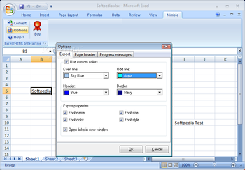 Excel2HTML Interactive screenshot 2