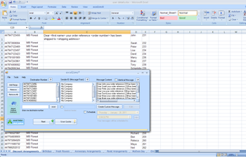 excel2sms screenshot