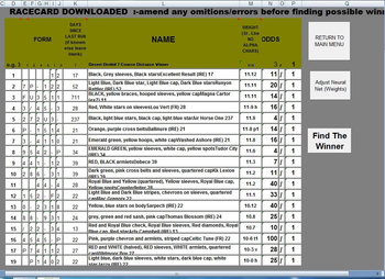 Excel7RacingPredicter screenshot