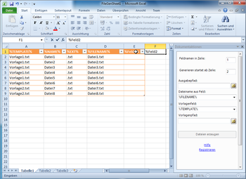 ExcelFileGenSheet screenshot 2