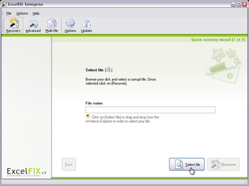 ExcelFIX Excel File Recovery screenshot