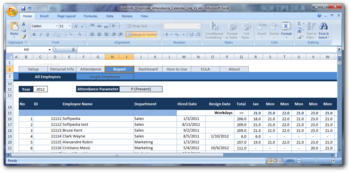 Excelindo Employee Attendance Calendar Lite screenshot 3