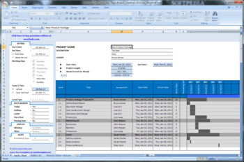 Excelindo Gantt Chart screenshot