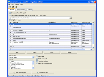 ExcelPipe Find and Replace for Excel screenshot