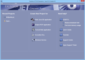 Excelsior JET for Windows screenshot
