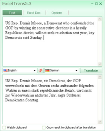 ExcelTrans screenshot