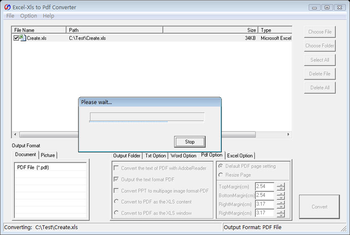 Excel/Xls to Pdf Converter screenshot