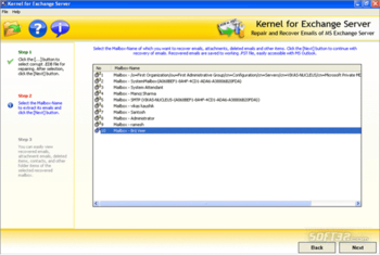 Exchange Mailbox Recovery screenshot 2