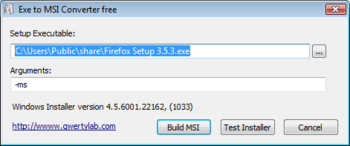 Exe to Msi Converter free screenshot