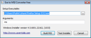 Exe to Msi Converter free screenshot 3