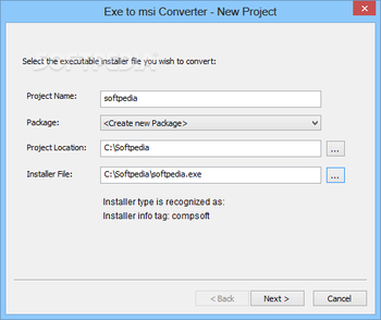 Exe to msi converter Pro screenshot 2