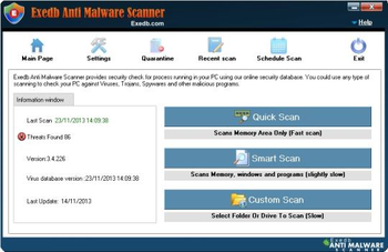 Exedb Anti Malware Scanner screenshot 2