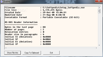 ExeInfo screenshot