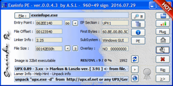 ExEinfo PE screenshot