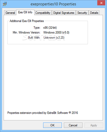 ExeProperties screenshot