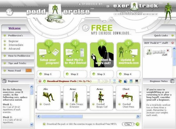 Exertack Poddercise MP3 exercise instruction-Advanced.xml screenshot