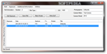 ExIf 35 screenshot