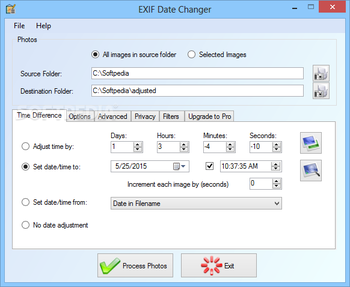 EXIF Date Changer screenshot