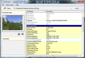 Exif Reader screenshot