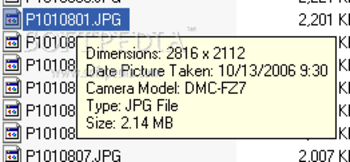 EXIF ShellExtension screenshot