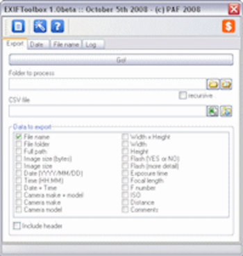 EXIF Toolbox screenshot