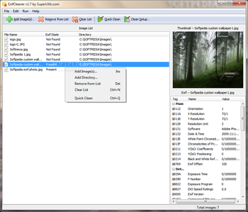 ExifCleaner screenshot