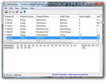 ExifDataView screenshot