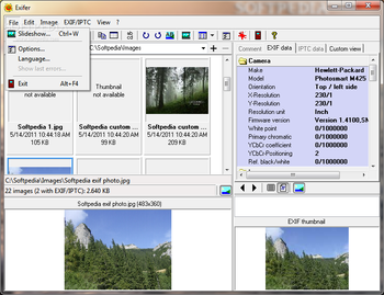 Exifer screenshot 2