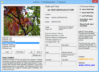 exifMe screenshot