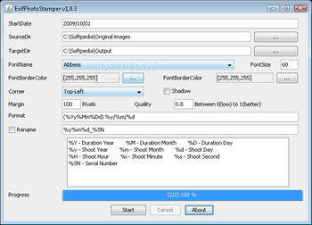 ExifPhotoStamper screenshot
